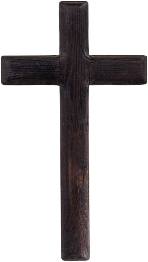 Ewer 11 Inch Wall Mounted Jesus Cross Rustic Wooden Cross Wall Decor Solid Wood Black Holy Jesus Cross Home Weddings Party Meditation Gift Decoration