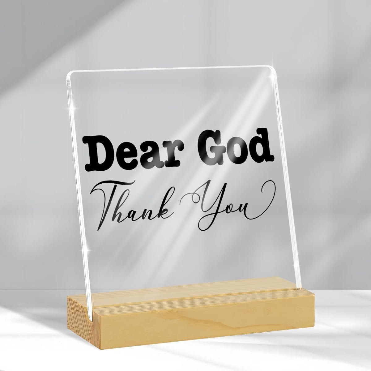 Inspirational Christian Decor Bible Verse Desk Decor Acrylic Sign for Kitchen Home Office Store Pub Bar Christian Religious Gifts for Women Christian Women Gifts
