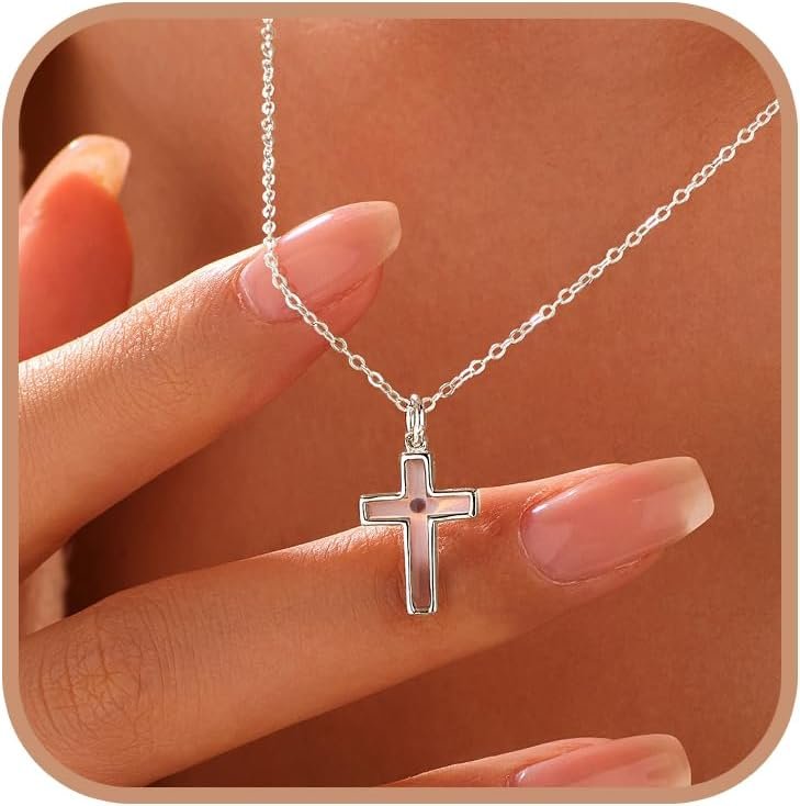 925 Sterling Silver Mountain Mustard Seed Necklace for Women Dainty 14k Gold Plated Pendant Necklace Graduation Necklaces Faith Jewelry Baptism Confirmation Religious Christian Gifts
