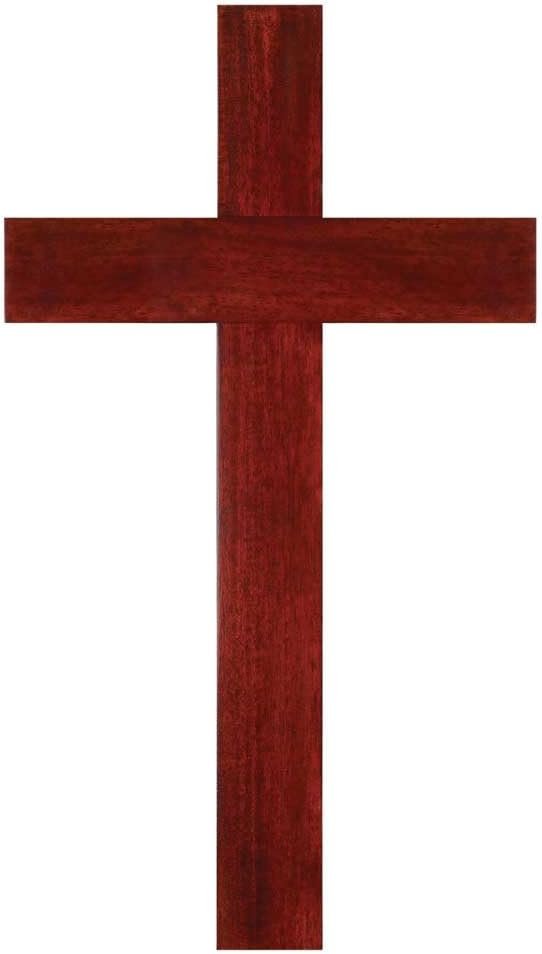 Dicksons Woodgrain 16 Inch Mahogany Wood Decorative Hanging Wall Cross