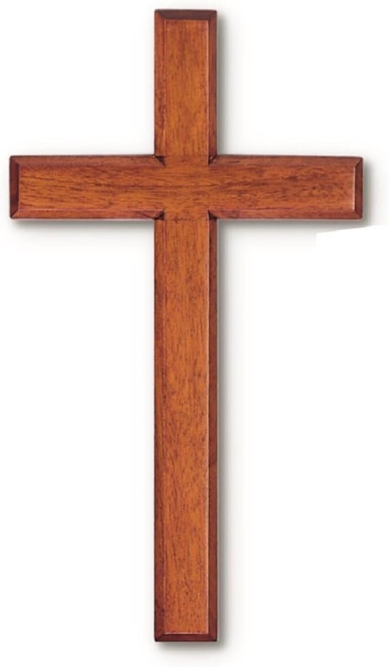 HJ Sherman Solid Mahogany Wood Wall Cross (4″)
