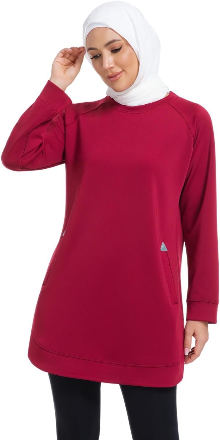 Muslim Women’s Long Sleeve Top for Spring & Autumn – Loose Fit Casual Shirt for Travel & Everyday Wear