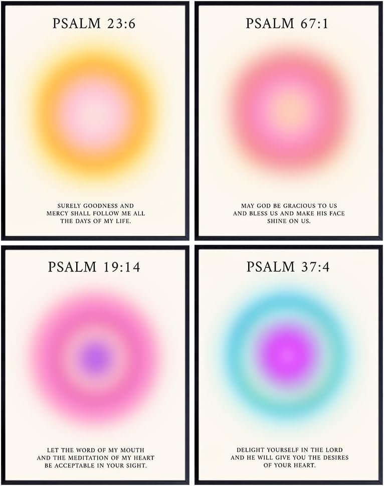 Bible Verse Wall Art & Decor – Jesus Christ Inspirational quote Set – Motivation positive Quotes Wall Decor – Scripture Wall Art – Christian Art spiritual Gifts for Women – Religious Wall Decor