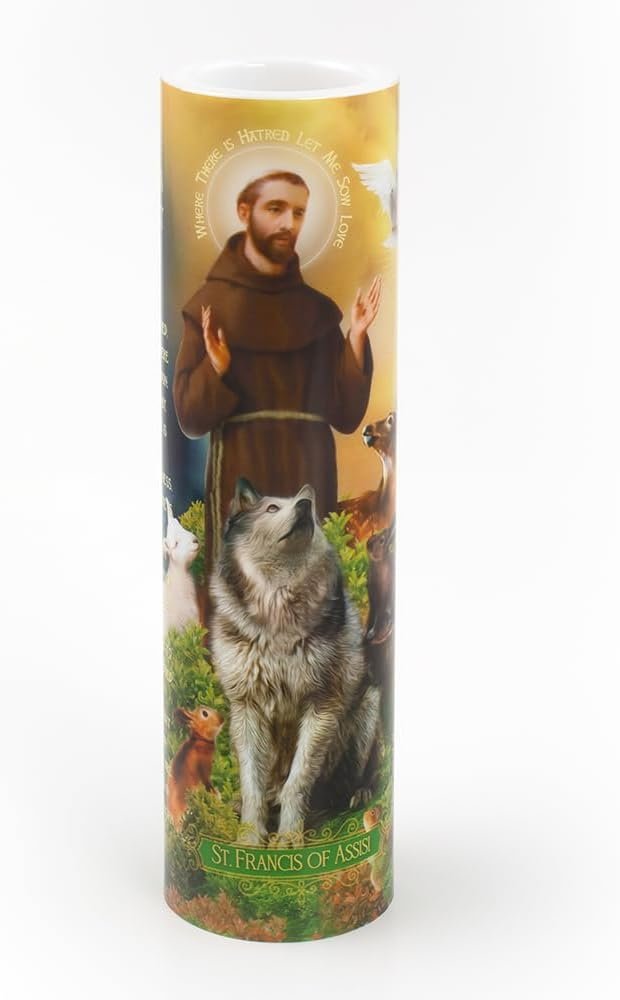 St Francis Flameless LED Candle