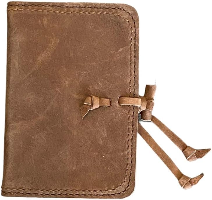 Compact NIV Bible – Genuine Leather Cover with Pull-Tie Closure – Handcrafted in Honduras – Premium New International Version, 6″ x 9″ Portable Design (Stone)