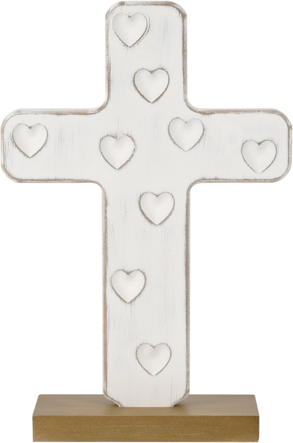NIKKY HOME Rusic Standing Cross, Cross for Table, Wooden Table Cross for Christian Home Decor, Religious First Communion Church Decoration Spiritual Religious Gifts