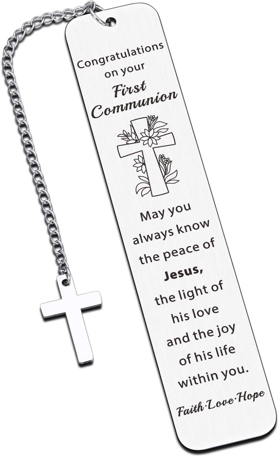 First Communion Gifts for Girl Boys Baptism Gift for Girls Religious Communion Gifts for Son Boys First Communion Gifts for Girls Boys Christian Bookmark Gifts for Women Easter Basket Stuffers for Kid