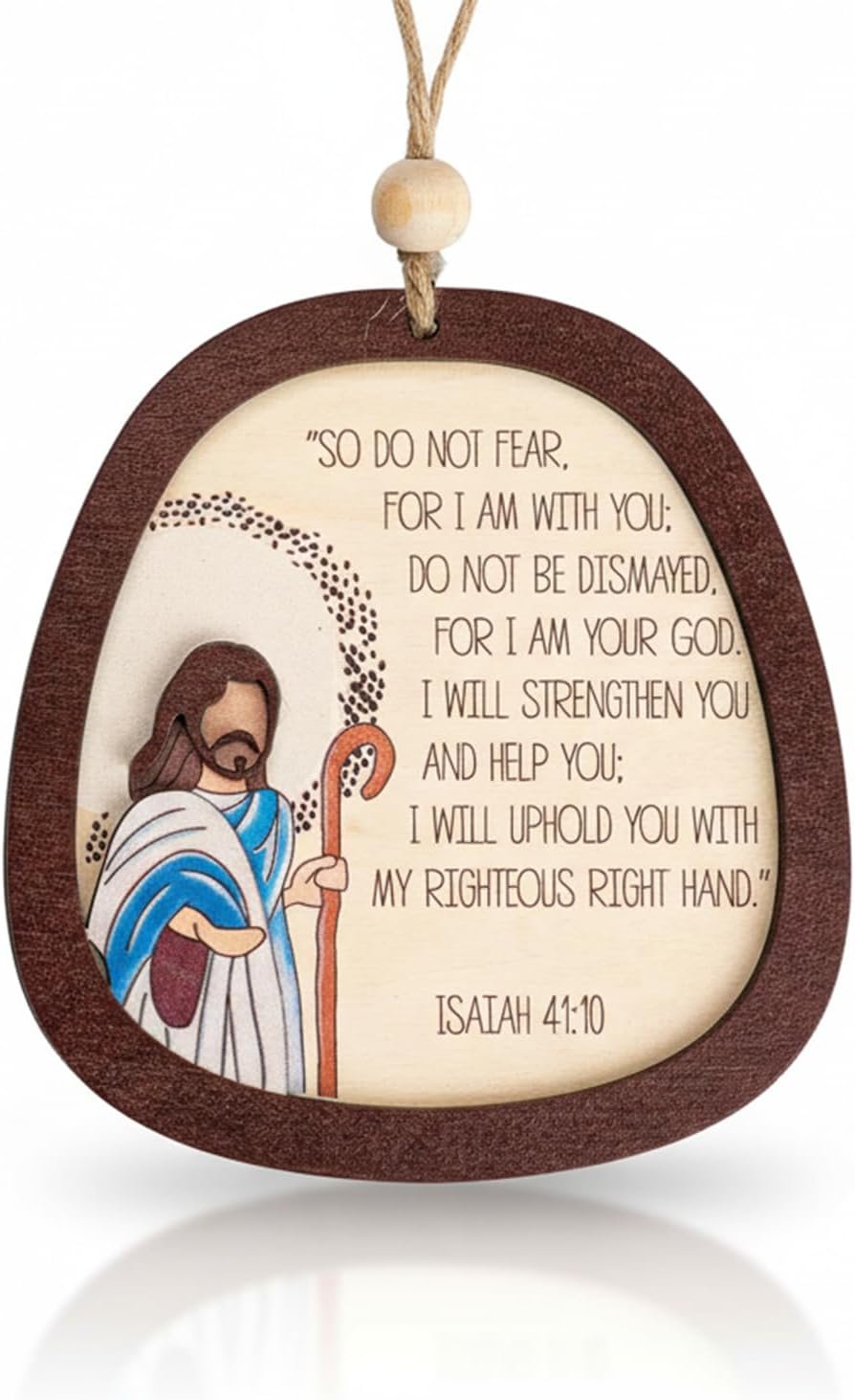 Religious Ornaments, Jesus Christmas Ornaments, Bible Verse Gifts for Men Women, Isaiah 41:10 Ornament with Inspiring Scripture, Christian Holiday Decor Keepsake for Faith Home – So Do Not Fear