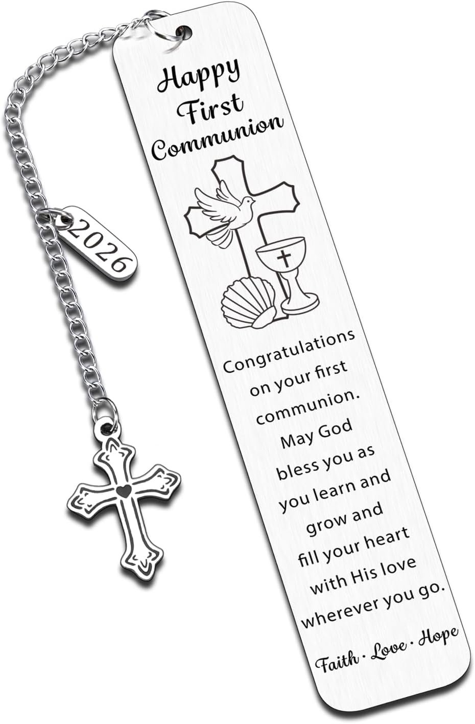 First Communion Gifts for Girls First Communion Gifts for Boys Women Men 1st Holy Communion Bookmark Baptism Confirmation Gifts for Teen Easter Basket Stuffers Christian Religious Easter Gifts for Kid