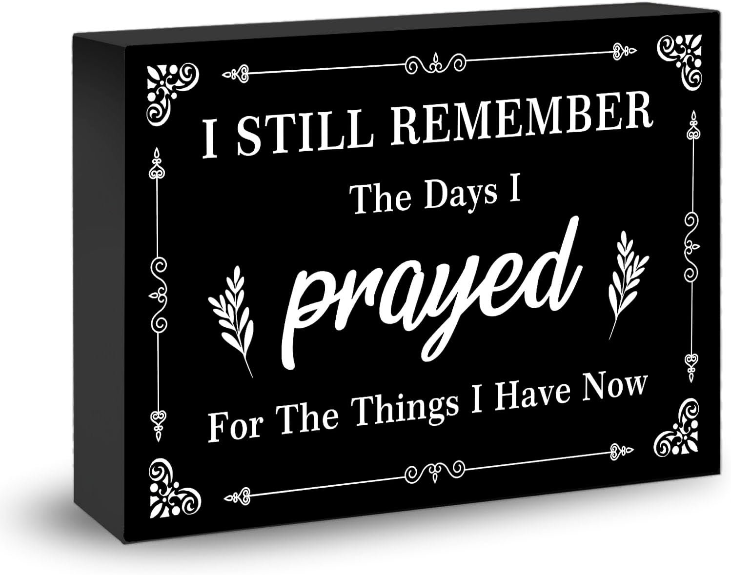 EoffIvan Christian Gifts For Women Men Wooden Sign Decoration Religious Spiritual Gifts Home Decor Living Room Book Shelf Decor I Still Remember The Days Sign Bible Verse Farmhouse Decoration