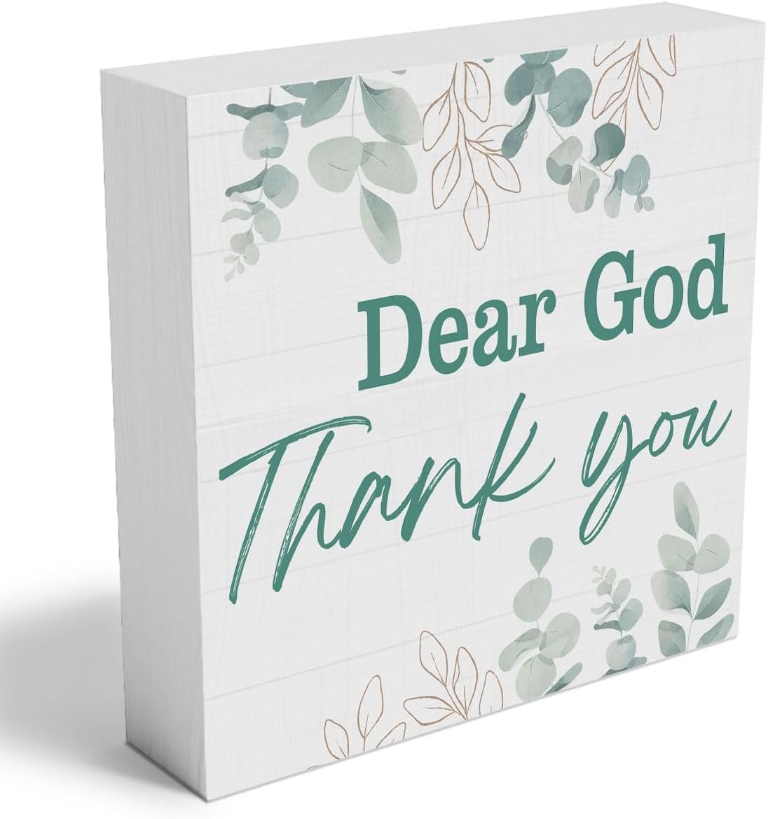 Inspirational Christian Decor Bible Verse Desk Decoration Wood Sign Farmhouse Home Decor For Shelves for Living Room Bedroom Kitchen Table Shelf Counter Cafe Office Store Pub Religious Gifts