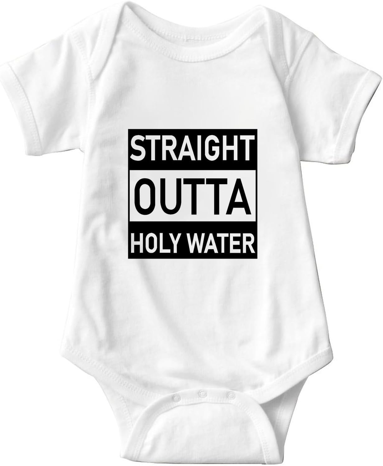 Straight Outta Holy Water Bodysuit Baby Baptismal Baby Bodysuit Baptism For Boy Girl Clothes Christening Infant