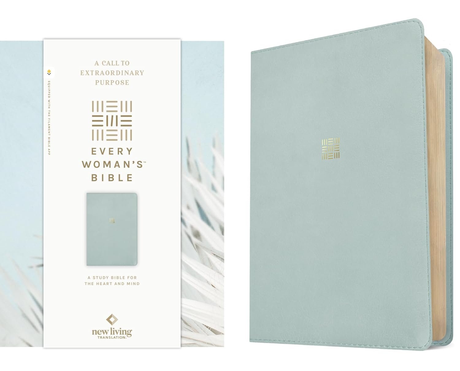 NLT Every Woman’s Bible, Filament Enabled (LeatherLike, Sky Blue, Red Letter)