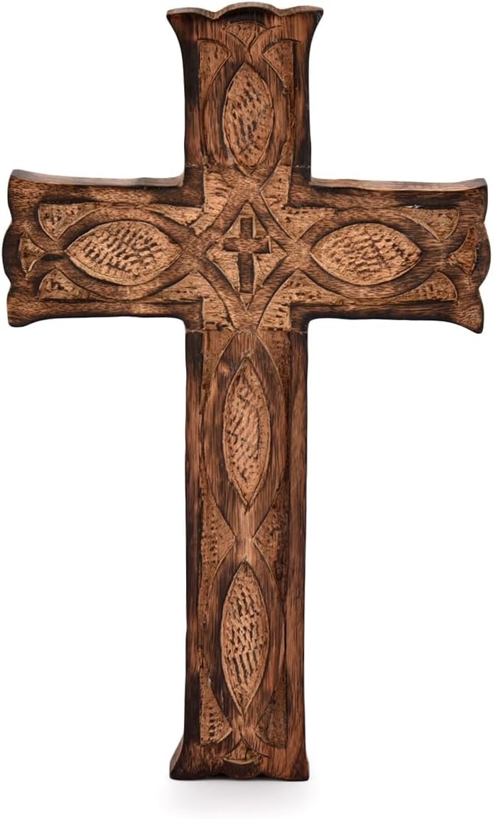 NIRMAN Handmade Wooden Wall Cross Church Home Room Décor