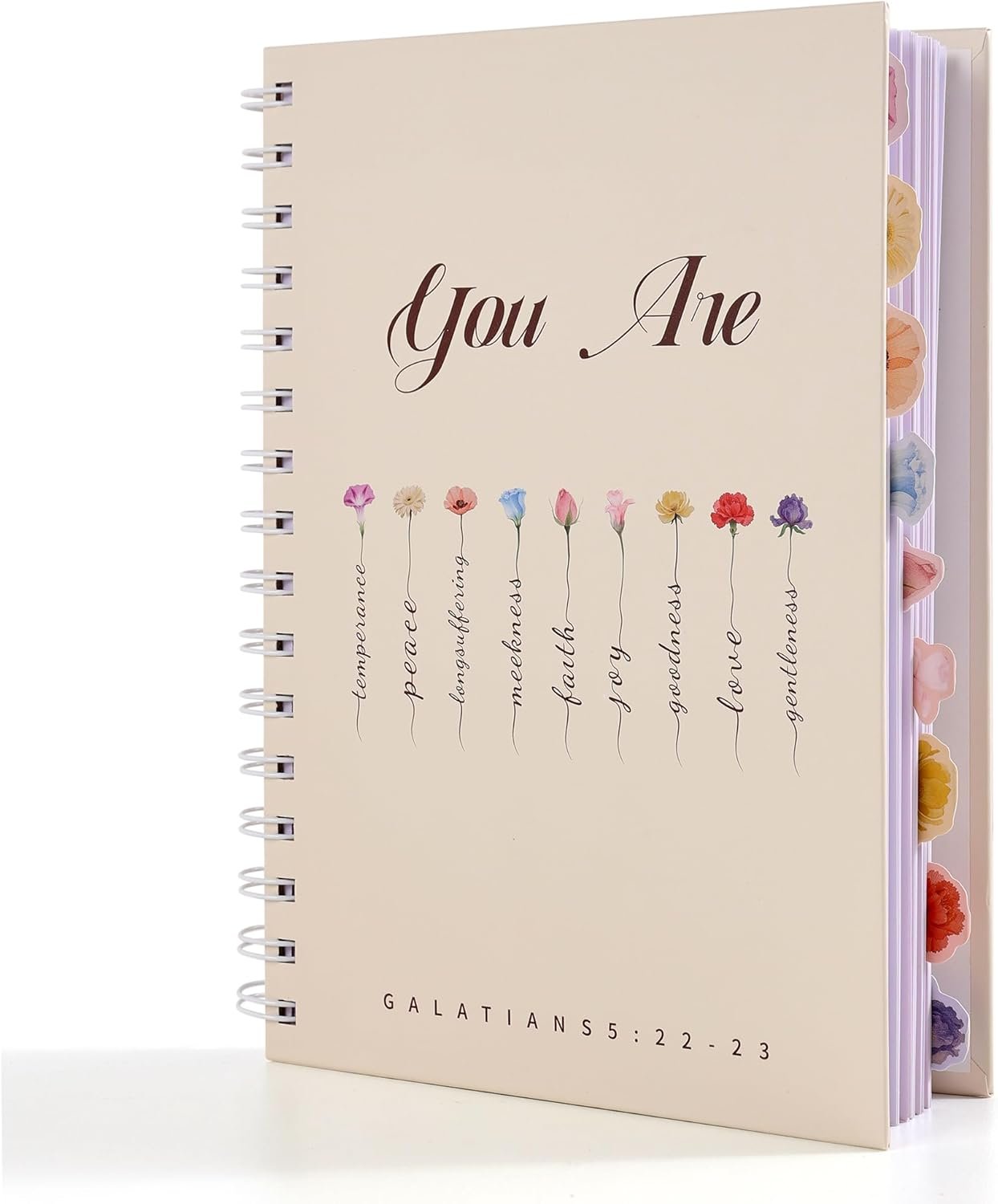 Galatians 5:22-23 Christian Prayer Planner, Weekly Devotional Journal with Bible Study Sections, Hardcover Coil Bound for Spiritual Growth, 54 Weekly Prayer & 53 Bible Summary & Scrapbook & Stickers