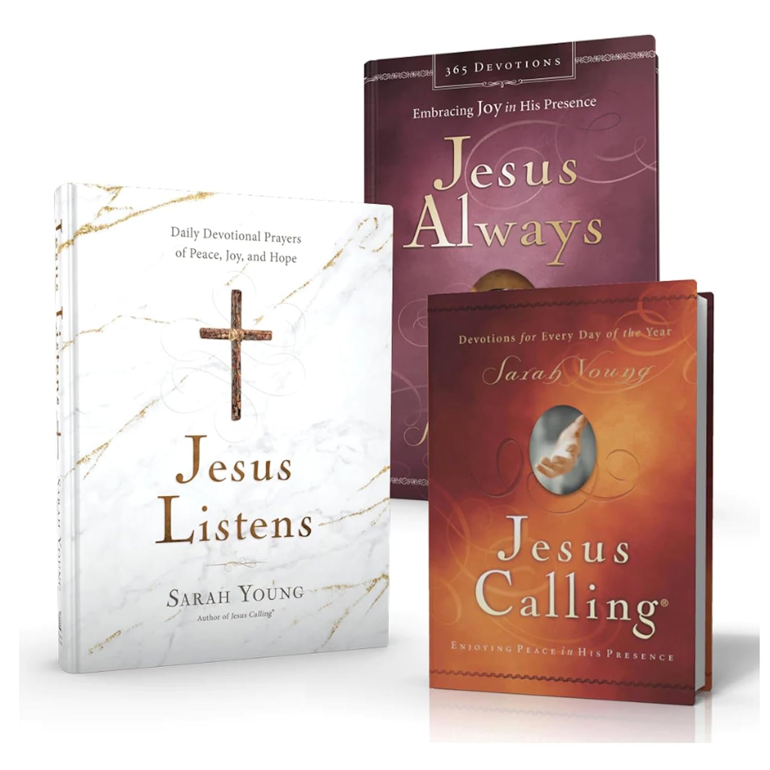 Jesus Calling, Jesus Always, and Jesus Listens Devotional Book Collection
