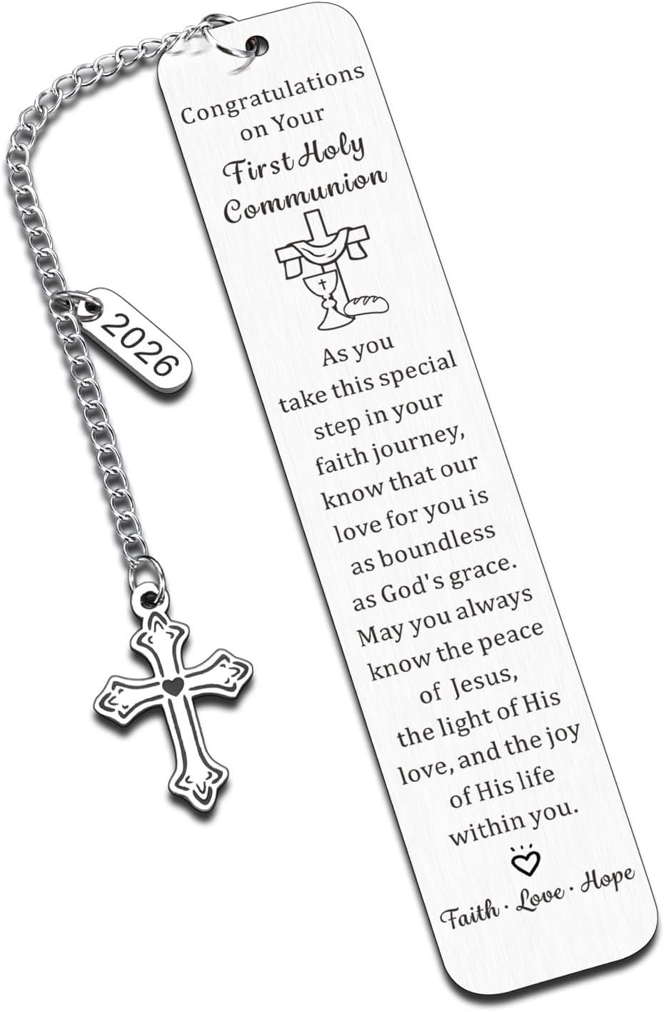 First Communion Gifts for Girls Boys First Communion Gifts for Women Men 1st Holy Communion Bookmark Baptism Confirmation Gifts for Teen Religious Christian Easter Gifts for Kid Easter Basket Stuffers
