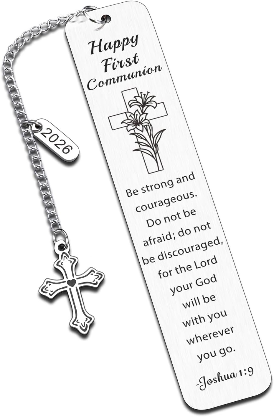 First Communion Gifts for Girls Boys 1st Communion Gifts for Catholic Goddaughter Godson Kids Teens Holy Communion Bookmark with Cross Charm Confirmation Baptism Party Favors Easter Basket Stuffers