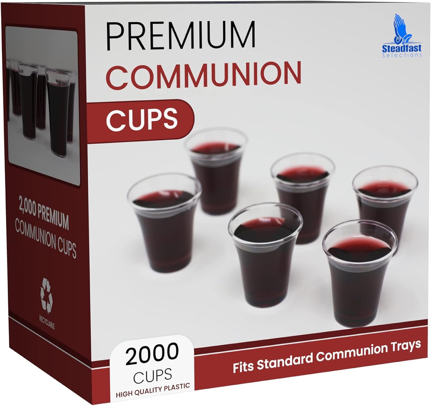 2000 Count Disposable Communion Cups Bulk Pack — 0.5 oz Clear Plastic, Fits Standard Holy Communion Trays | Empty Cups for Church, Sacrament, Santa Cena & Lord’s Supper