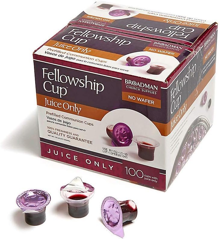 BROADMAN CHURCH SUPPLIES Pre-filled Communion Fellowship Cup, Juice Only, 100 Count