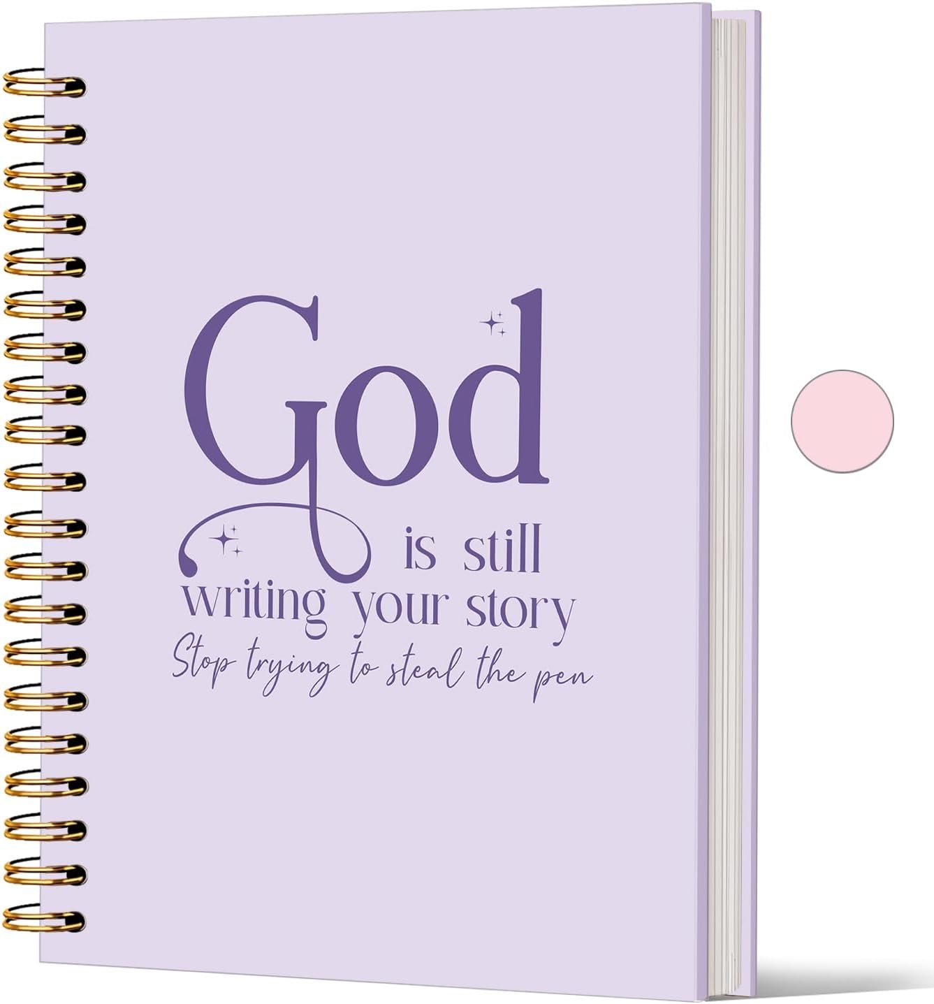 Lacama Prayer Journal for Woman Bible Notebook Purple Journal，Christian Notebook for Women Teen Girls Kids Preppy Cute Church Faith Journaling Hardcover Spiral Notebook A5
