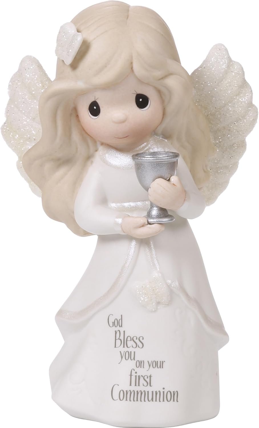 Precious Moments Communion Angel Figurine, First Communion Gift for Girls, Religious Keepsake for Catholic and Christian Faith