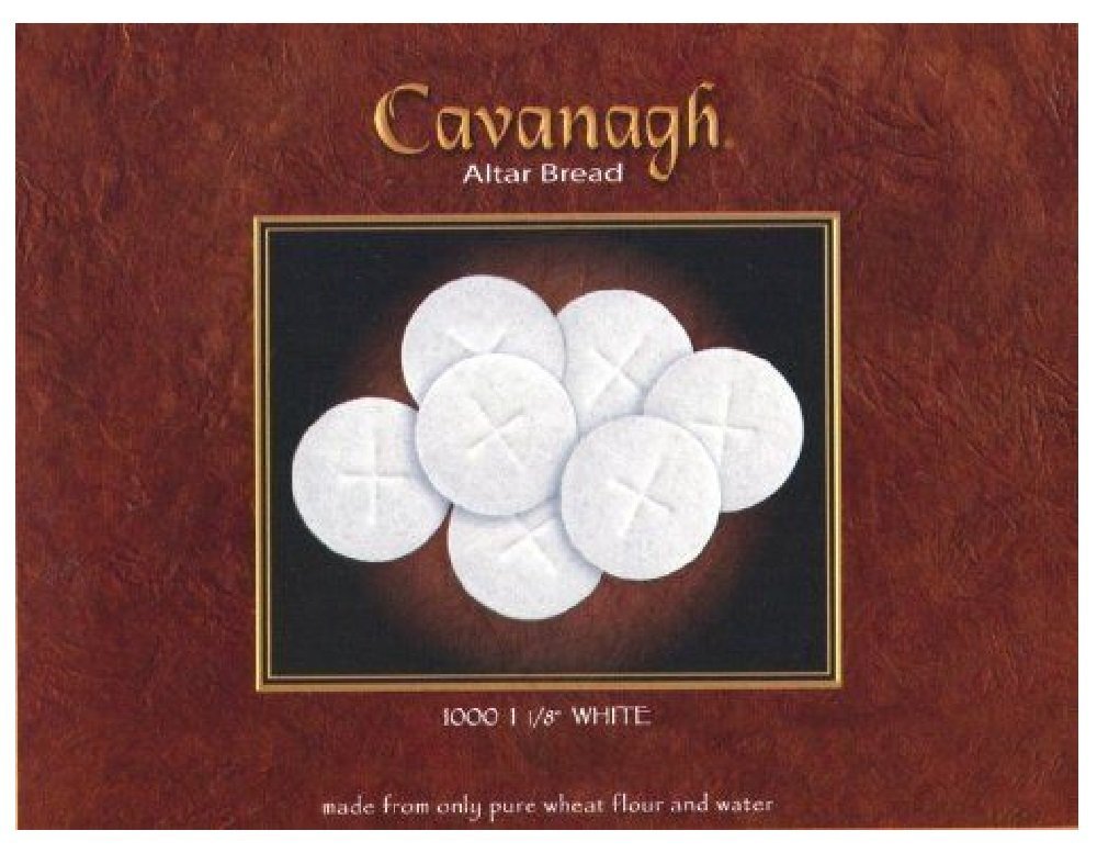 Cavanagh White Altar Communion Bread 1 1/8″ (1000 Count) – Box of Thin Bread with Round Cross Design for Church Ceremonies & Altar – Perfect Church Supplies – Celebrating the Body of Christ