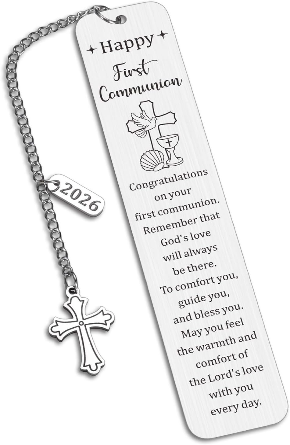 First Communion Gifts for Girls Boys Baptism Confirmation Bookmark Gifts for Kids Teens Christian Religious Bookmarks for Women Catholic 1st Holy Communion Gift Easter Basket Stuffers