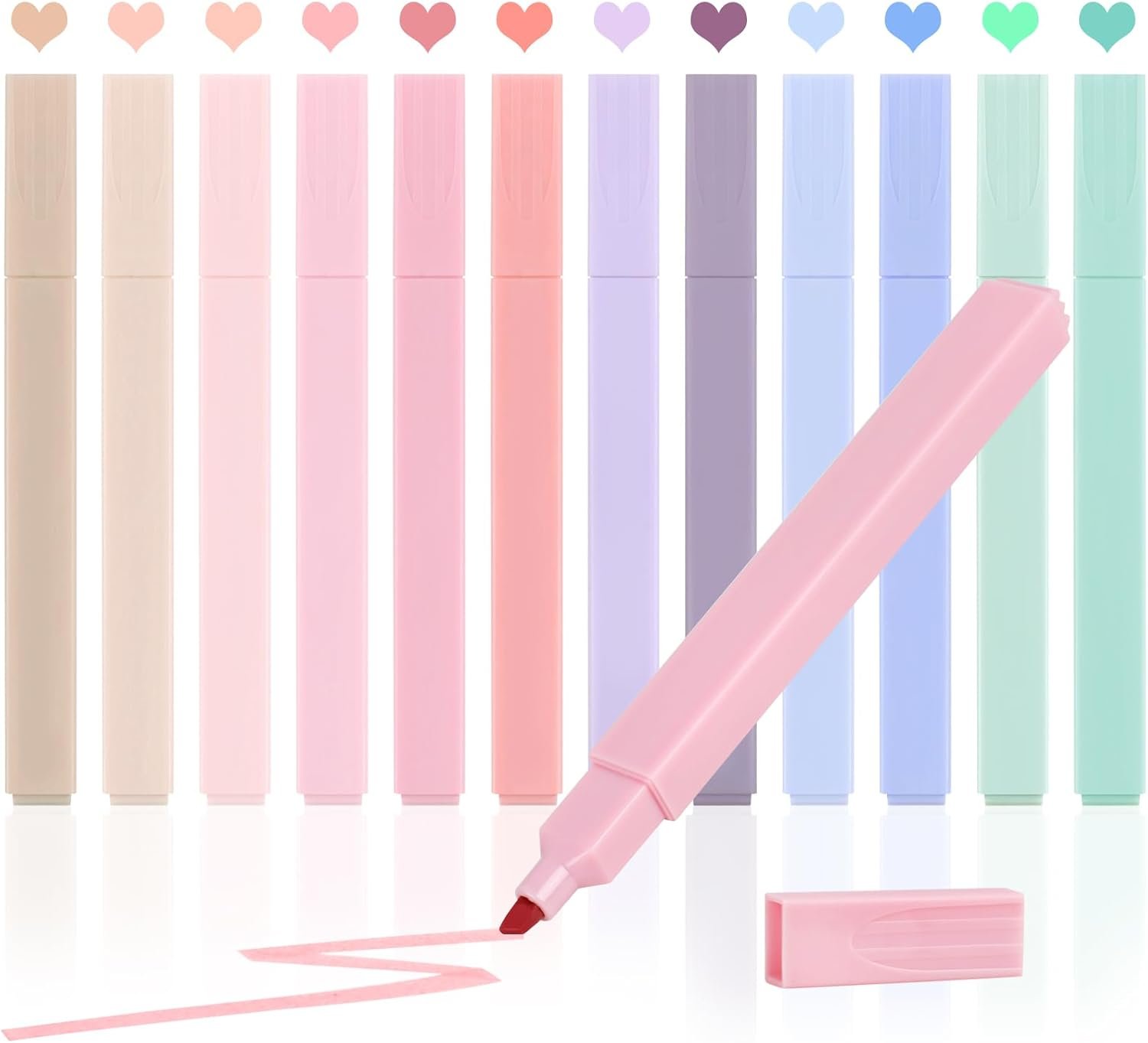 Utron 12pcs Bible Highlighters, Pastel Highlighter Set, No Bleed Bible Highlighters (12 Color)