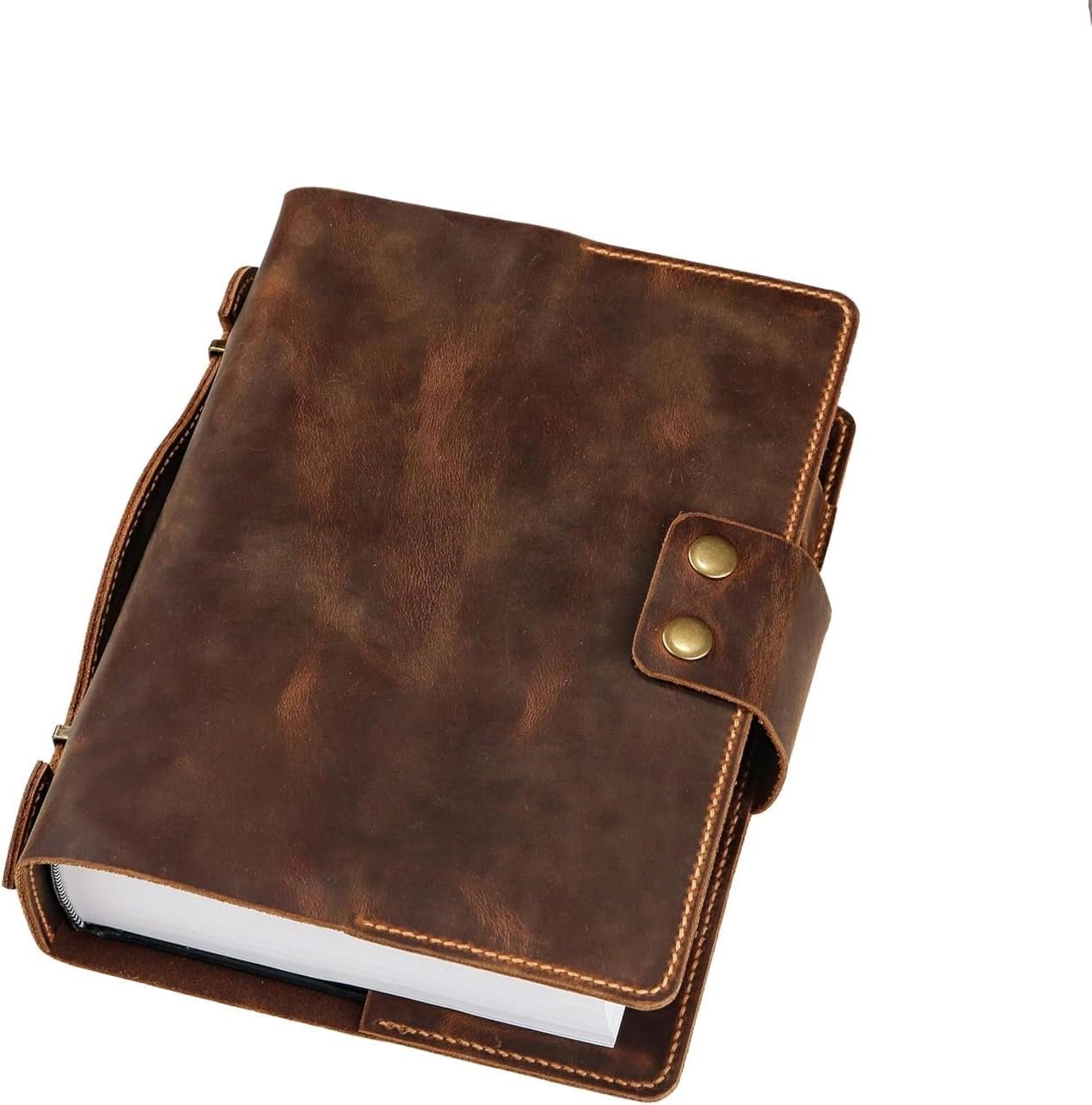 ESV Study Bible Cover – Full Grain Leather Bible Case with Handle, Handmade Vintage Protector for ESV Study Bible Only