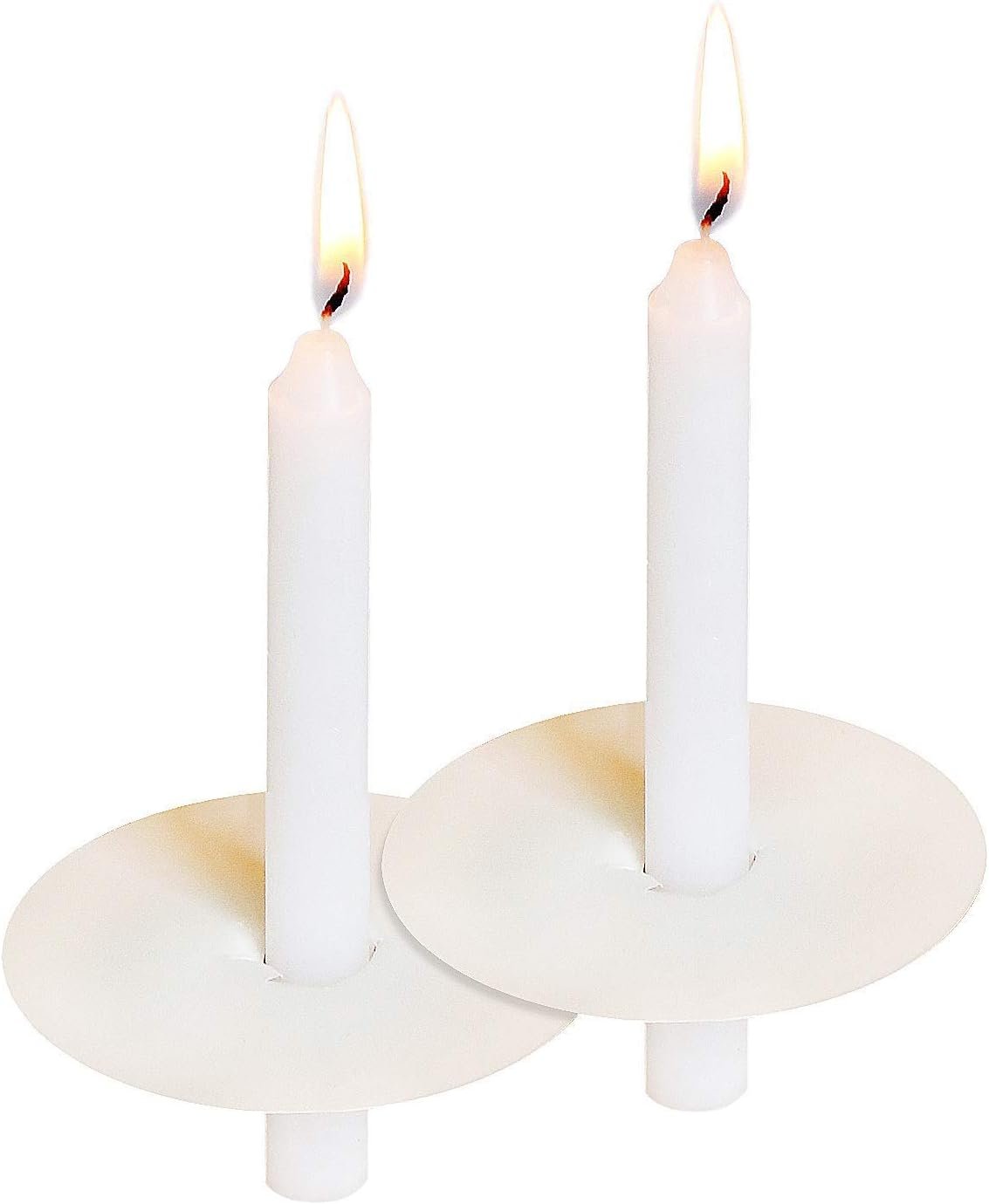 Howemon 150 Church Candles with Drip Protectors for Devotional Candlelight Vigil Service, Box of 150 Candles, Unscented White 5″ H X 1/2″ D, No Smoke