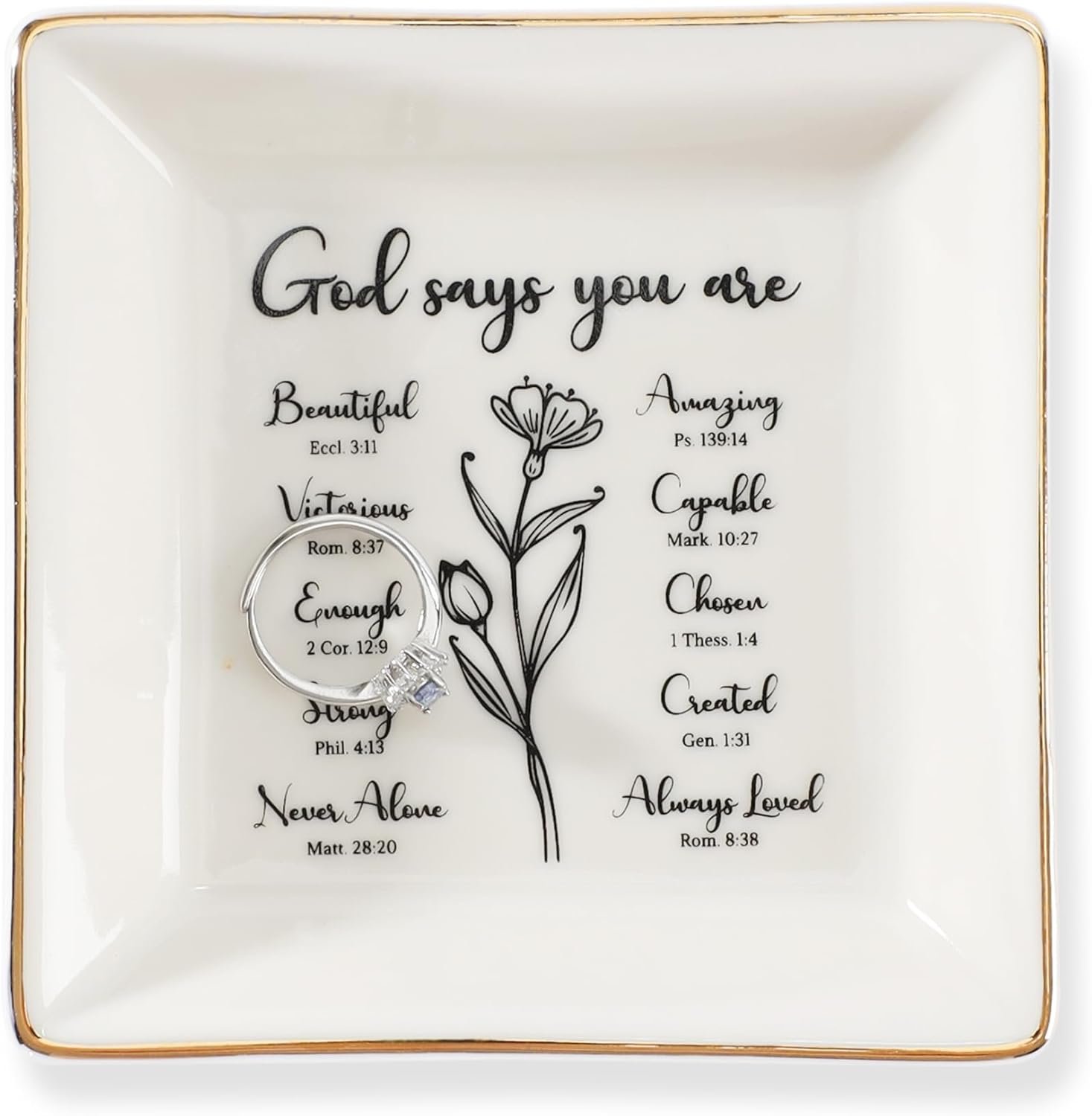 HOME SMILE Christian Gifts for Women Christmas Birthday,Inspirational Gifts for Friends, Religious Spiritual Gifts for Mom Girl Female Coworker Sister Christian