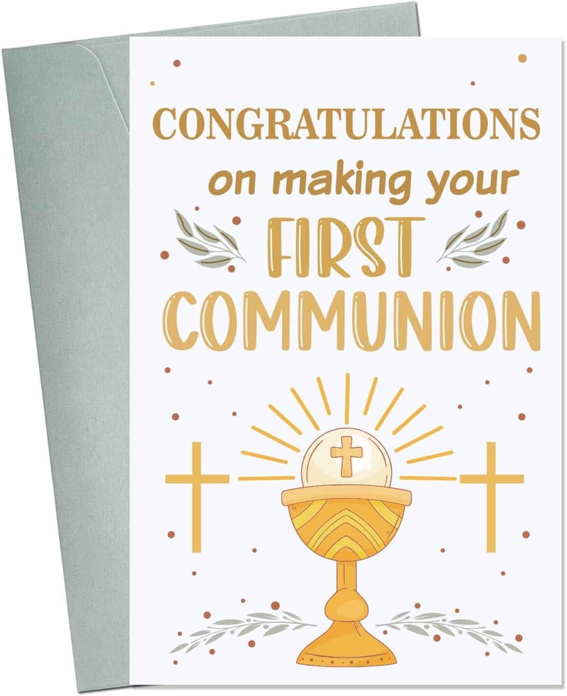 Ithmahco First Communion Card, First Communion Gifts For Boys & Girls, 1st Communion Gifts For Girl, 1st Communion Cards For Boy