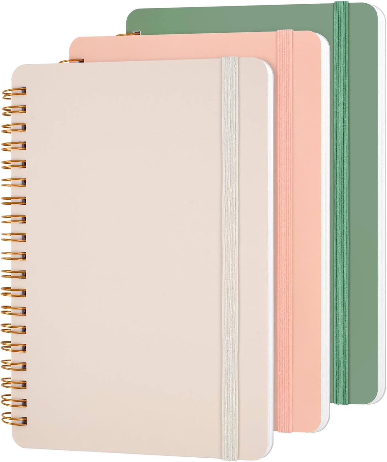 Utron 3 PCS Small Spiral Notebook 5×7, Notebooks for Note Taking, Morandi Spiral Journal Notebook, Work Notebook Small Notebooks 5×7 with Strap, Cute Notebooks for Women 70 Sheets/Note Books