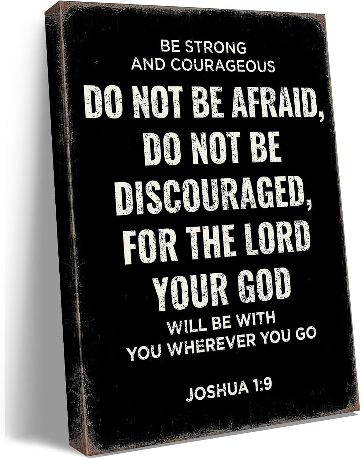 Be Strong and Courageous Joshua 1:9 Bible Verse Canvas Wall Art – Christian Scripture Inspirational Wall Decor for Prayer Room, Faith-Based Home Decor, Religious Gift for Women,christians,pastor,Motivational Spiritual wall decor for Living Room,bedroom decorations. A-387