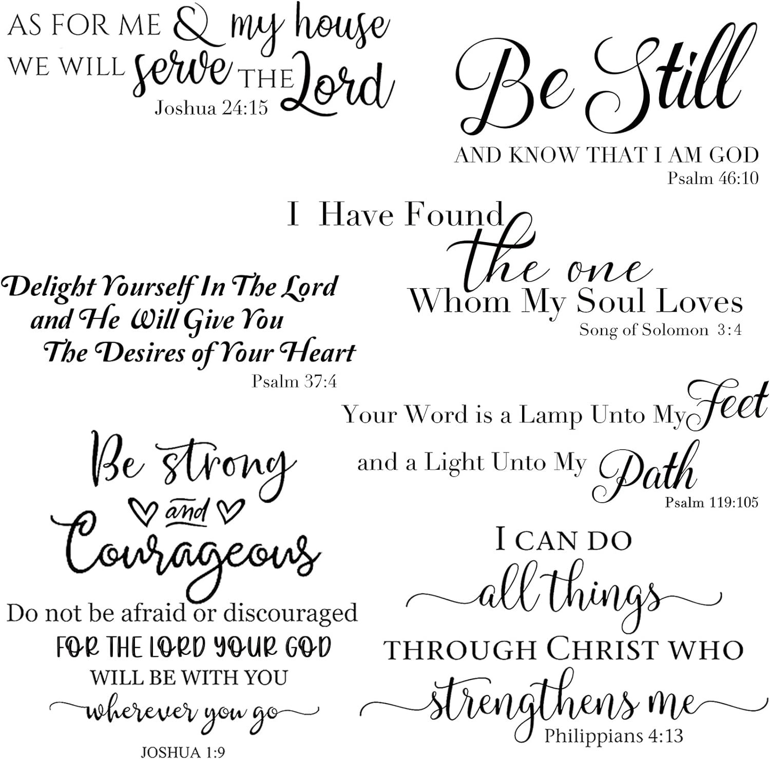 BBTO Bible Verse Wall Stickers Inspirational Quote Wall Decals Religious Motivational Scripture Sticker Peel and Stick for Bedroom Living Room Office Bathroom(Be Still)