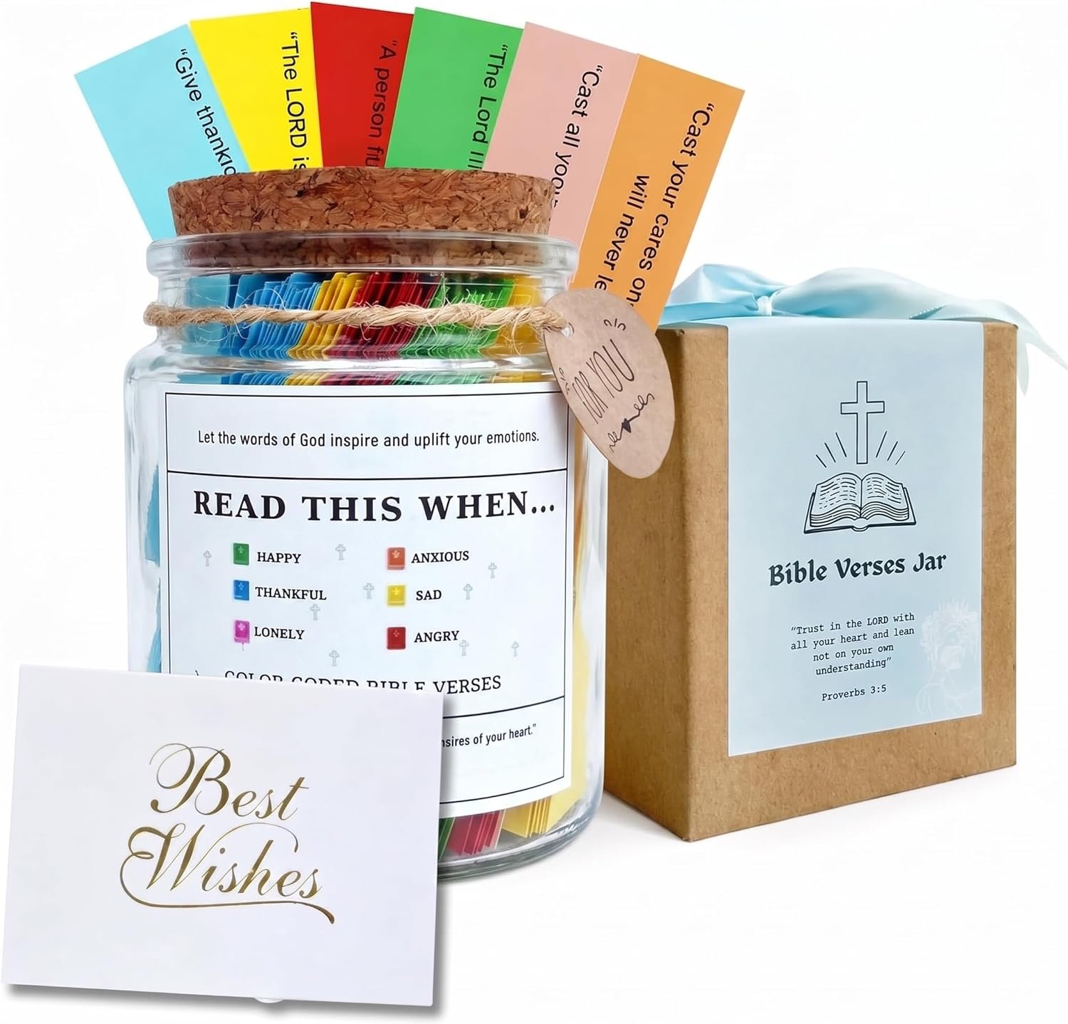 Read This When Bible verses Jar for Daily Encouragement – Birthday Gifts for Women, Stocking Stuffers for Teen Girls, Gifts for Christians, Christmas Gift for Her, Graduation & Teacher Gift