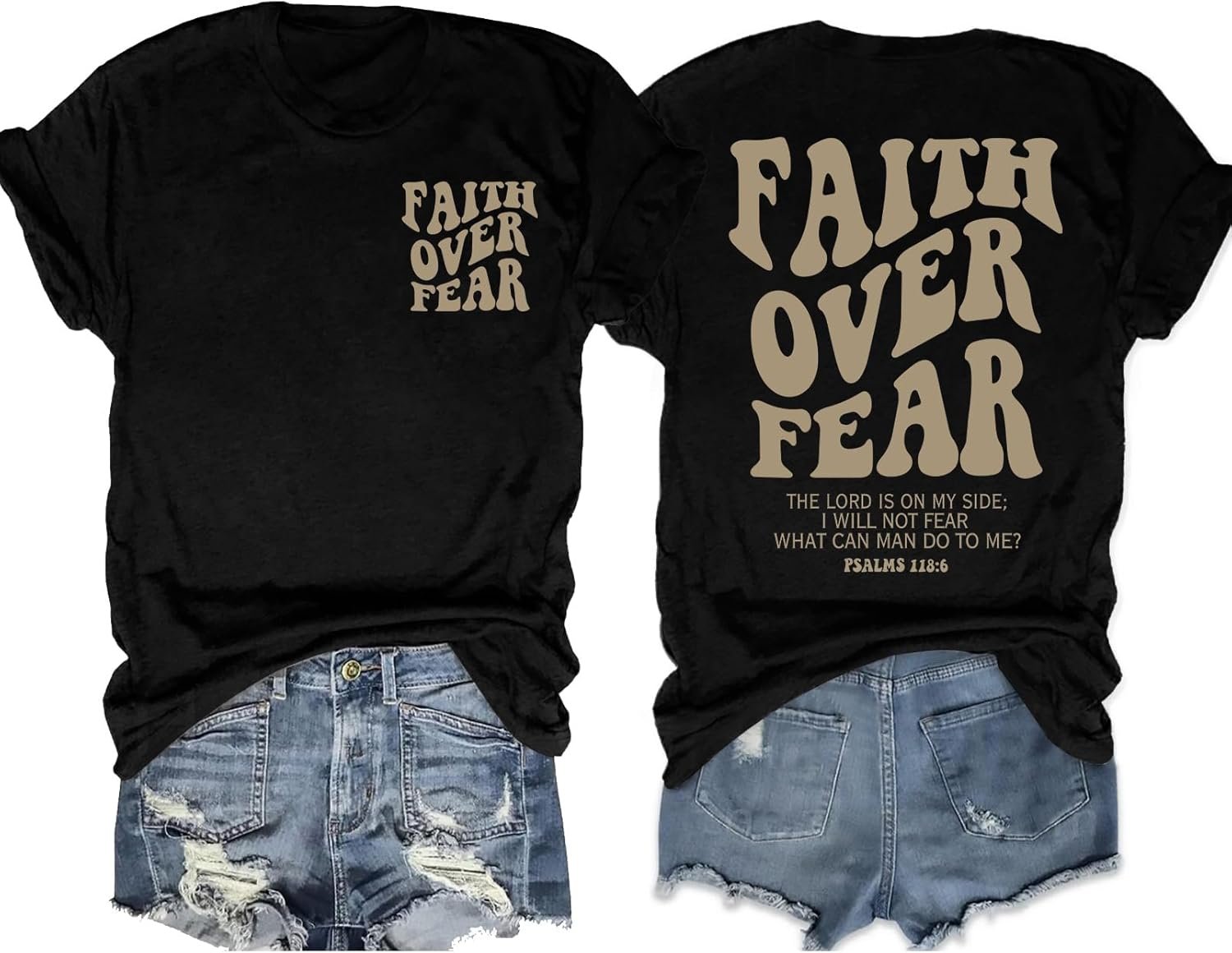 Christian Shirts for Women Bible Verse Shirt Jesus Faith T-Shirt Inspirational Religious Gift Tee Tops