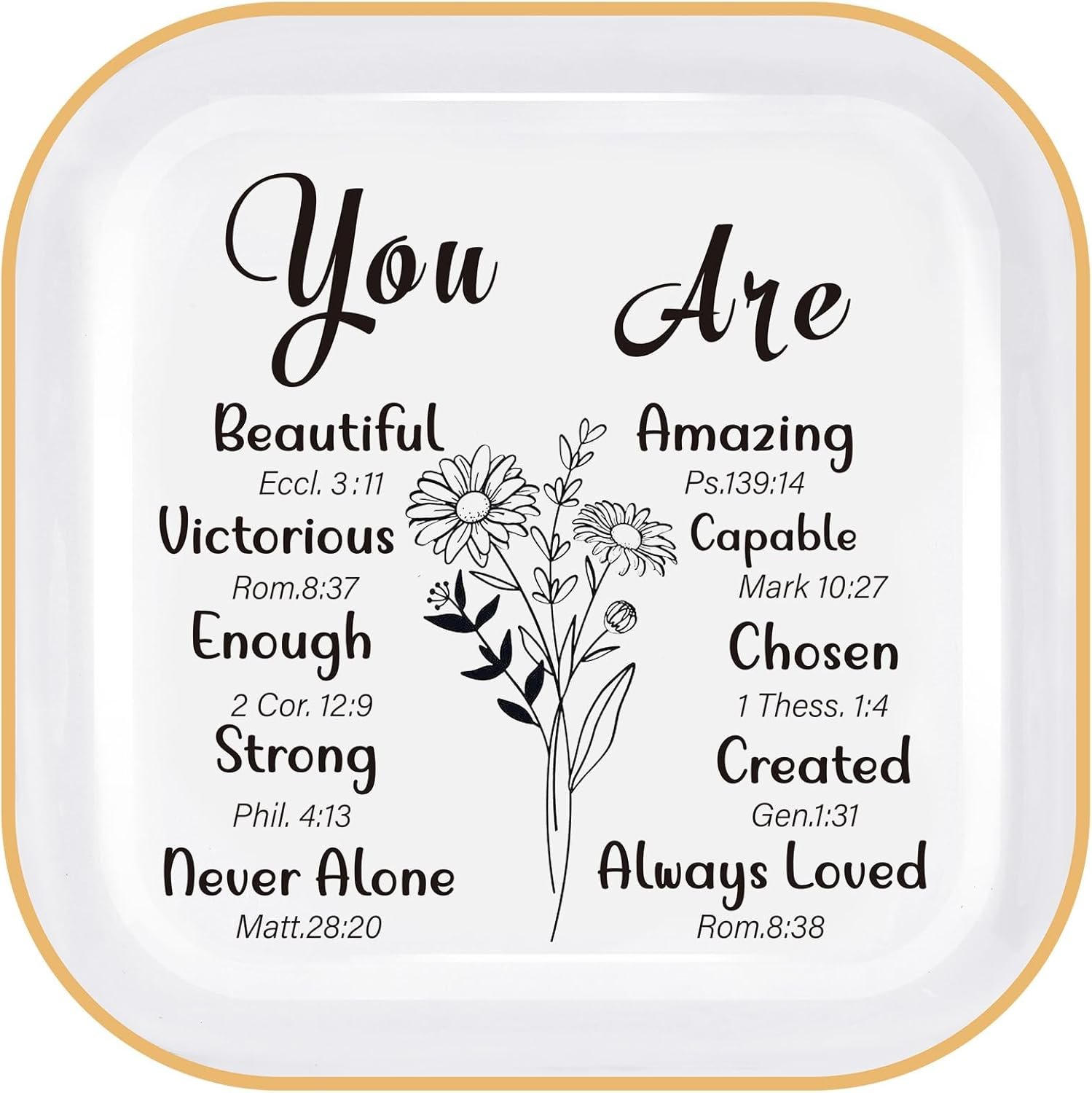 PUDDING CABIN Christian Gifts for Women – Inspirational Religious Gifts for Women, Catholic Gift, Spiritual Gift, Christian Bible Verse Jewelry Dish for Women Mothers Day Christmas