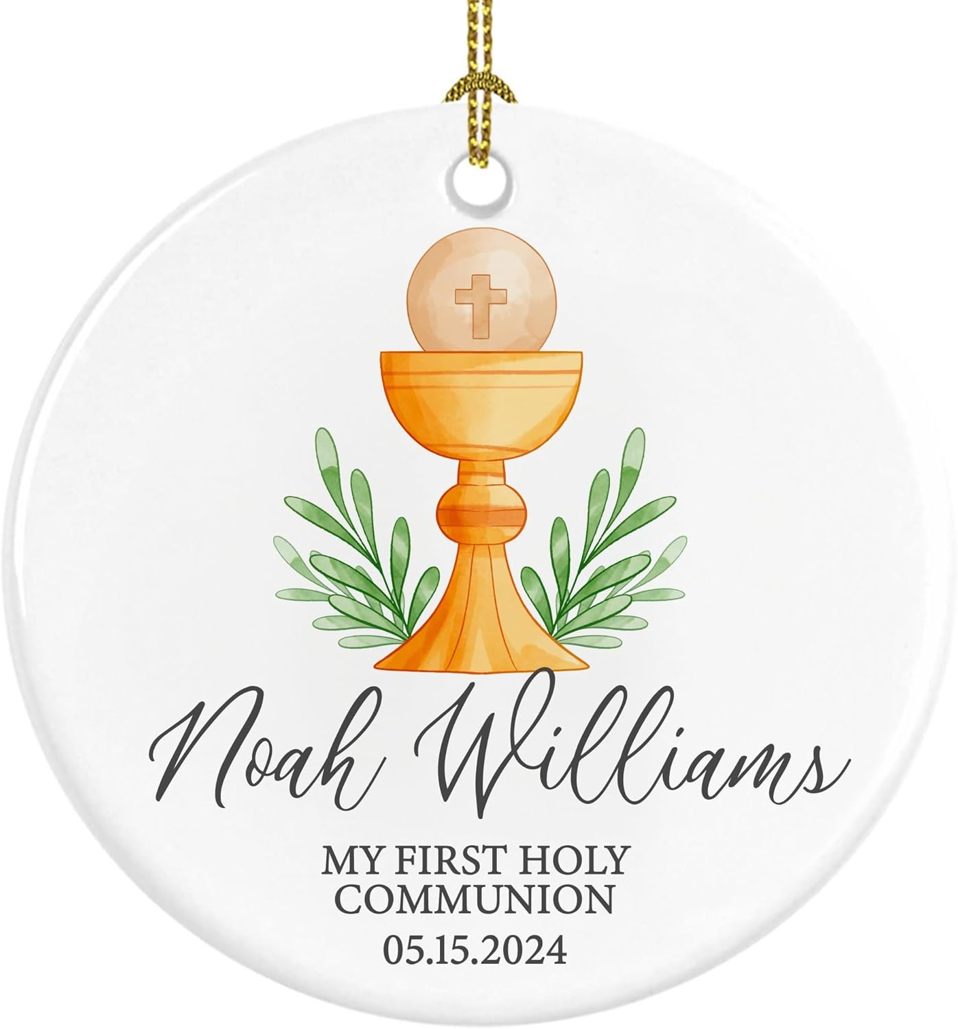 SugoiCC Personalized First Communion Favors | First Holy Communion Ornament | Religious Keepsake Baptism Gifts | First Communion Ornament Girl Personalized| First Communion Gifts forst girls and boys