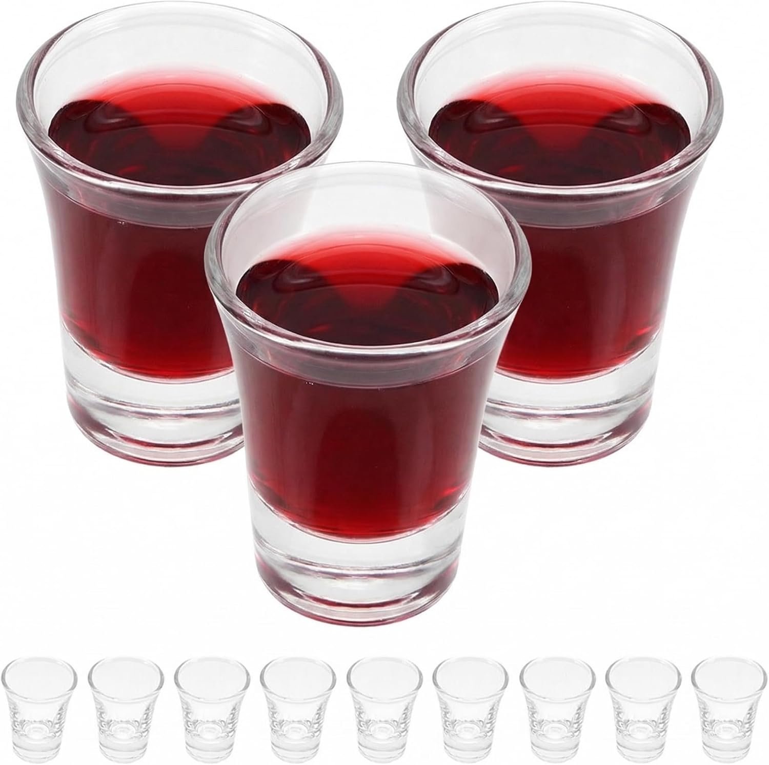 VALICLUD 12-Pack Clear Glass Communion Cups Set for Church Services and Religious Ceremonies Fits Standard Communion Trays Mini Chalice Design for Family Gatherings and Parties