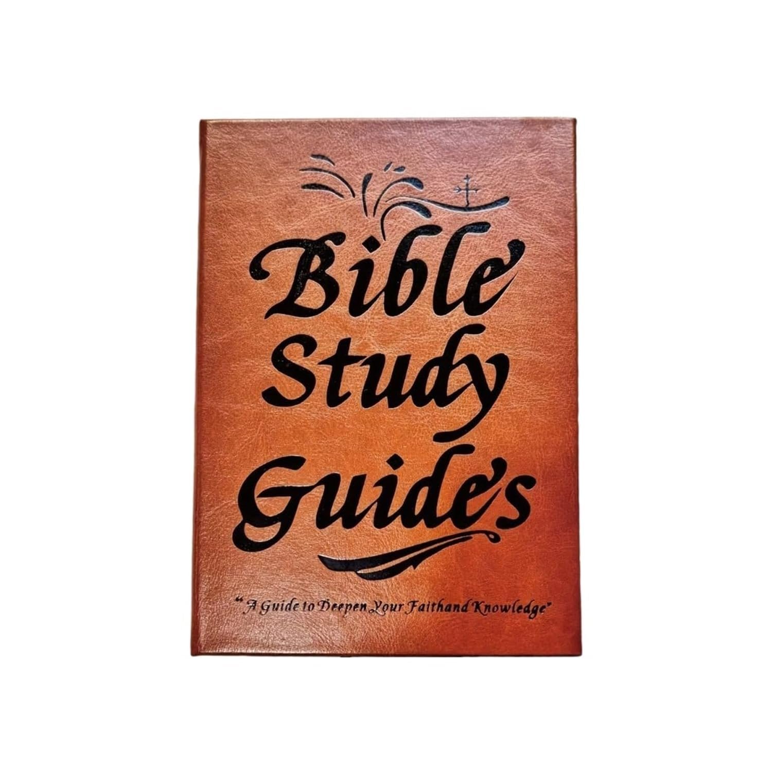 SDJTC 66-page Bible study guide with a PU leather cover, featuring daily scripture excerpts for prayer, reflection, and deepening of faith and knowledge