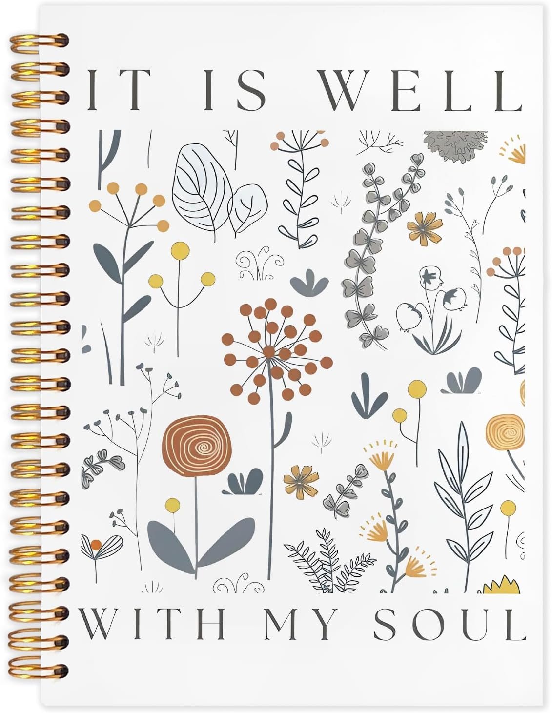 SNNDER Floral Christian Notebook, Prayer Journal, Hardcover Spiral Notebook 5.5×8.3 Inch