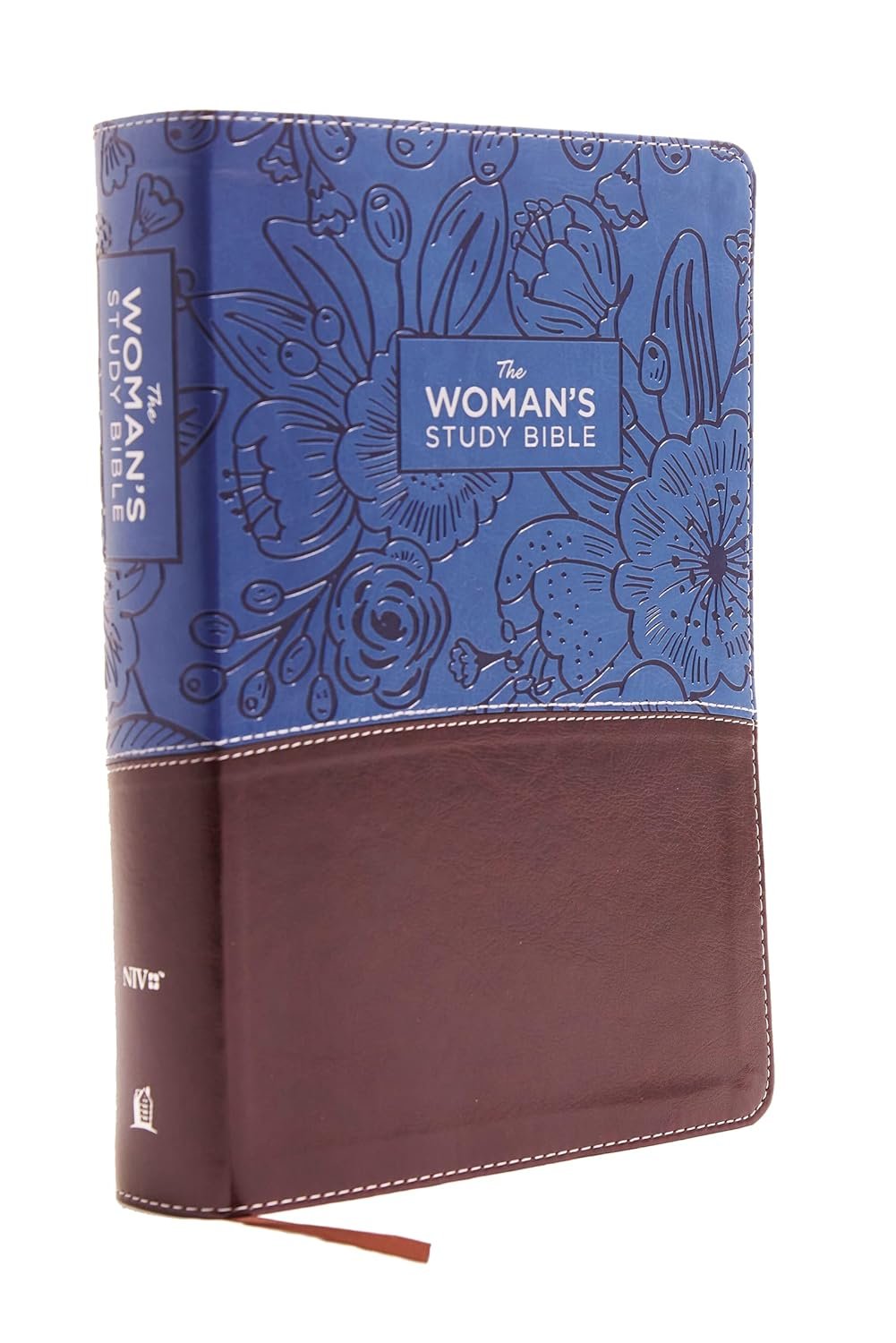 NIV, The Woman’s Study Bible, Leathersoft, Blue/Brown, Full-Color, Red Letter: Receiving God’s Truth for Balance, Hope, and Transformation