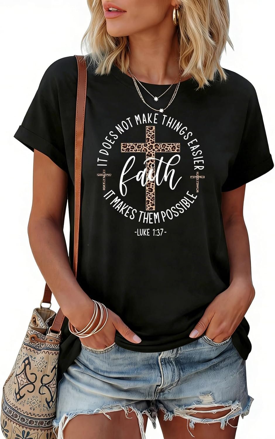 Christian Shirts for Women Faith T Shirts Jesus Religious Graphic Tees Cross Pray Bible Verse Inspirational Tops
