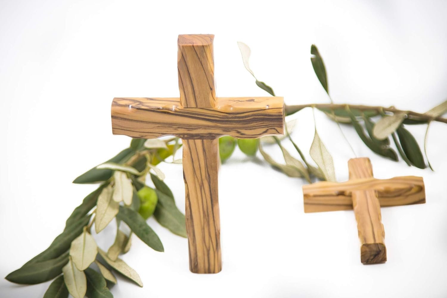 Olive Wood Wall Cross from Bethlehem (5 Inches Cross)