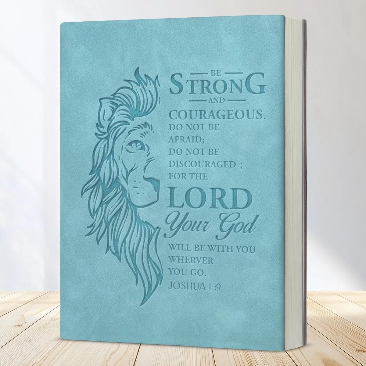 Christian Journal Notebook Bible Verse Joshua 1:9 Be Strong and Courageous Scripture Religious Writing Notebook Gifts
