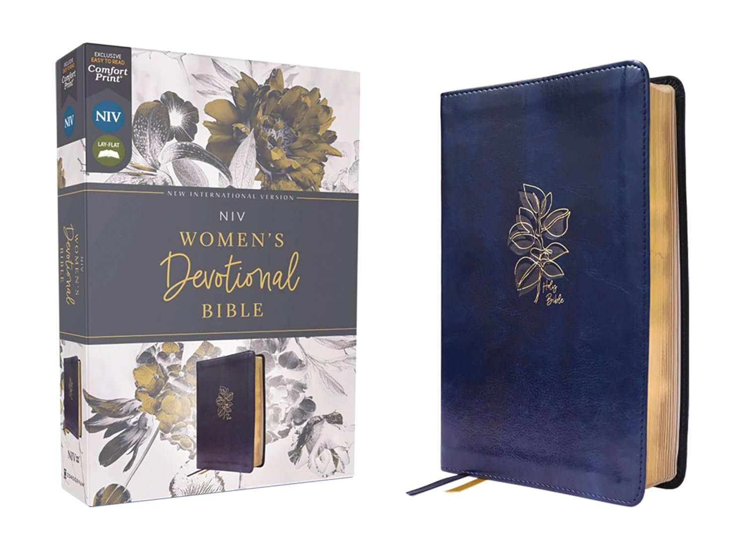 NIV, Women’s Devotional Bible (By Women, for Women), Leathersoft, Navy, Comfort Print