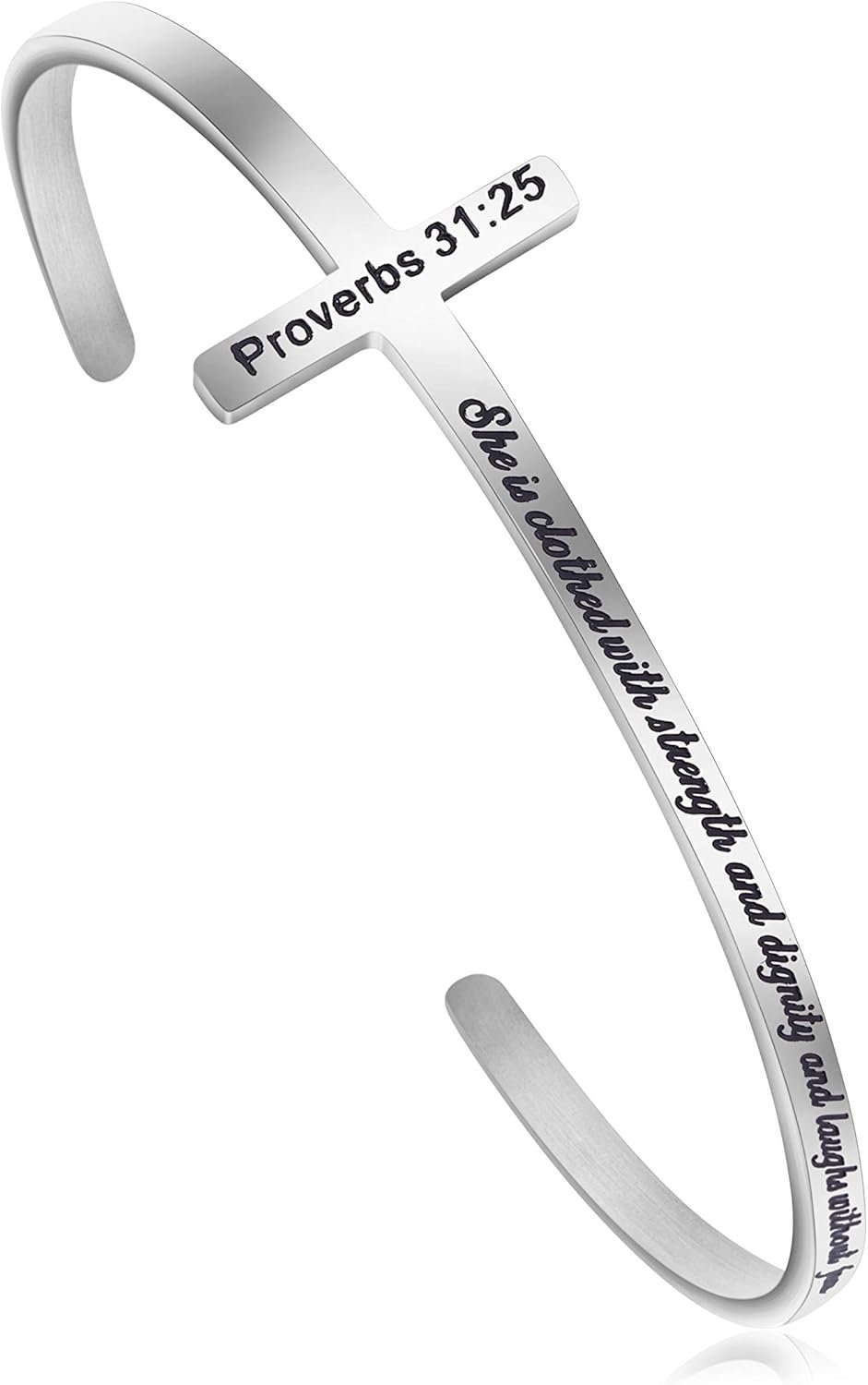 𝐂𝐫𝐨𝐬𝐬 𝐁𝐫𝐚𝐜𝐞𝐥𝐞𝐭 Religious Cuff Bangle 𝐁𝐢𝐛𝐥𝐞 𝐕𝐞𝐫𝐬𝐞 Christian Gifts Jewelry for 𝐖𝐨𝐦𝐞𝐧