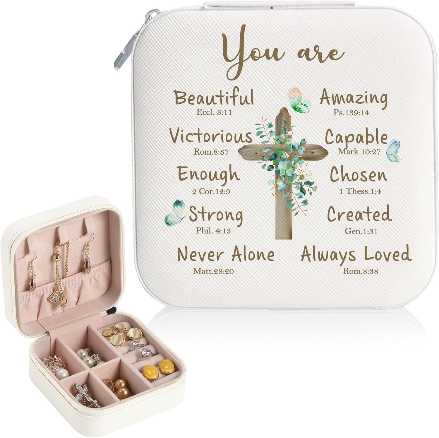 Christian Gift for Women Religious Jewelry Box Inspirational Gifts for Mom,Mother’s Day Ideas Jewelry Case Gifts